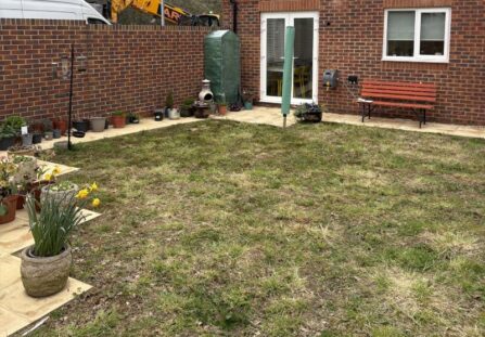 Before a new build garden design project